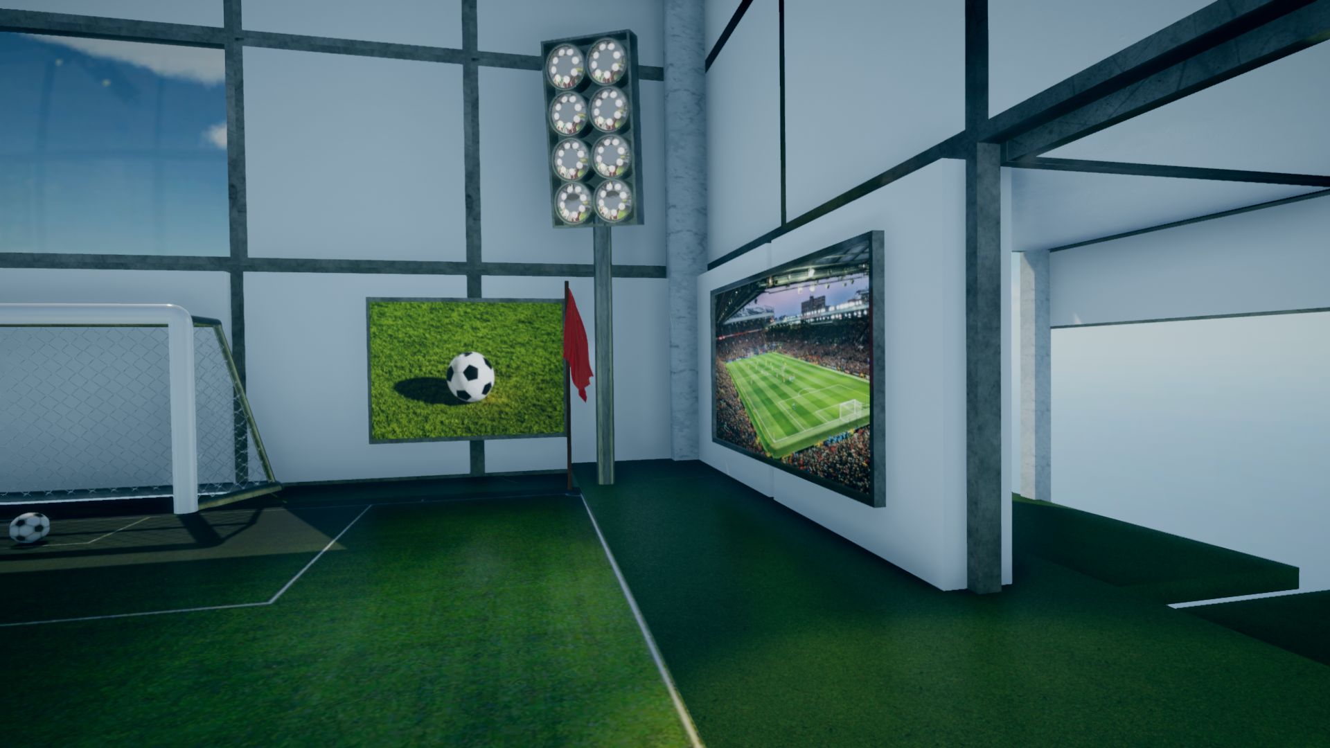 An image showing Soccer Studio Set asset pack, created with Unity Engine.
