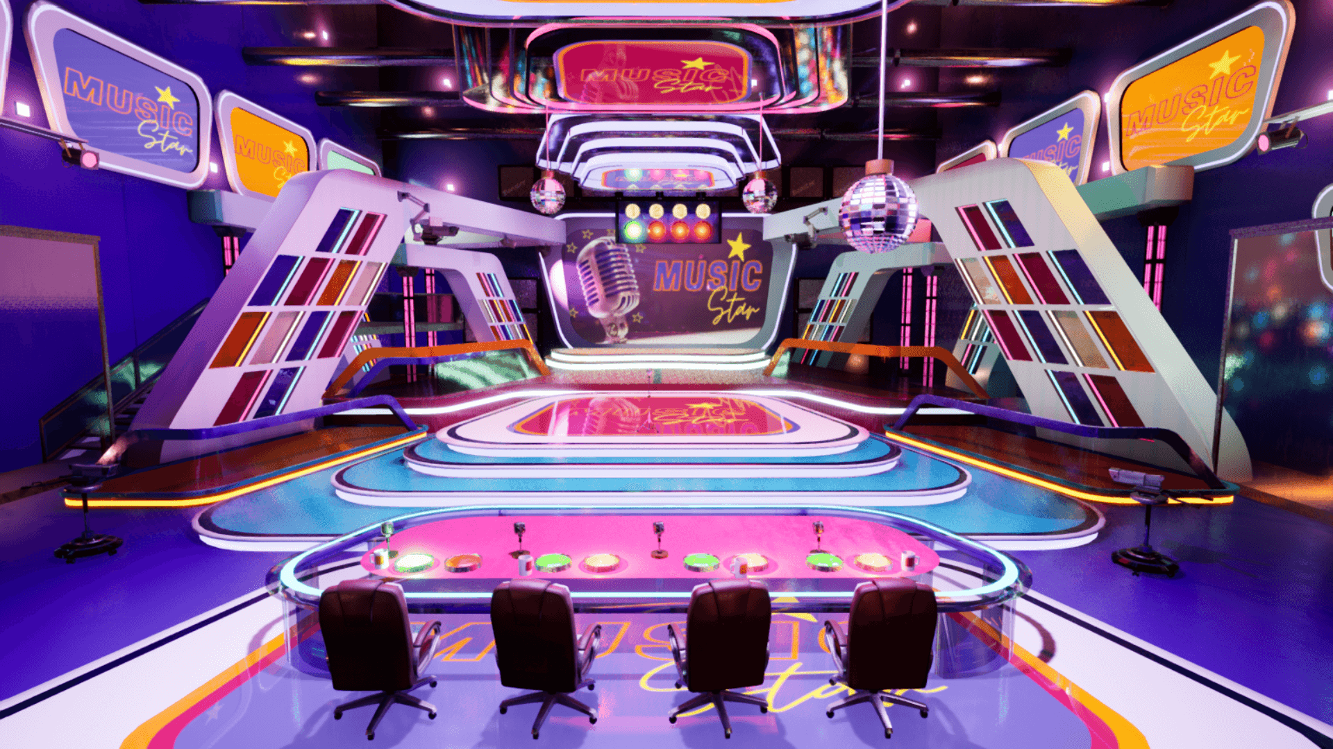 High Quality 3D Models and Game Assets An image showing Music Star Studio asset pack, created with Unreal Engine.