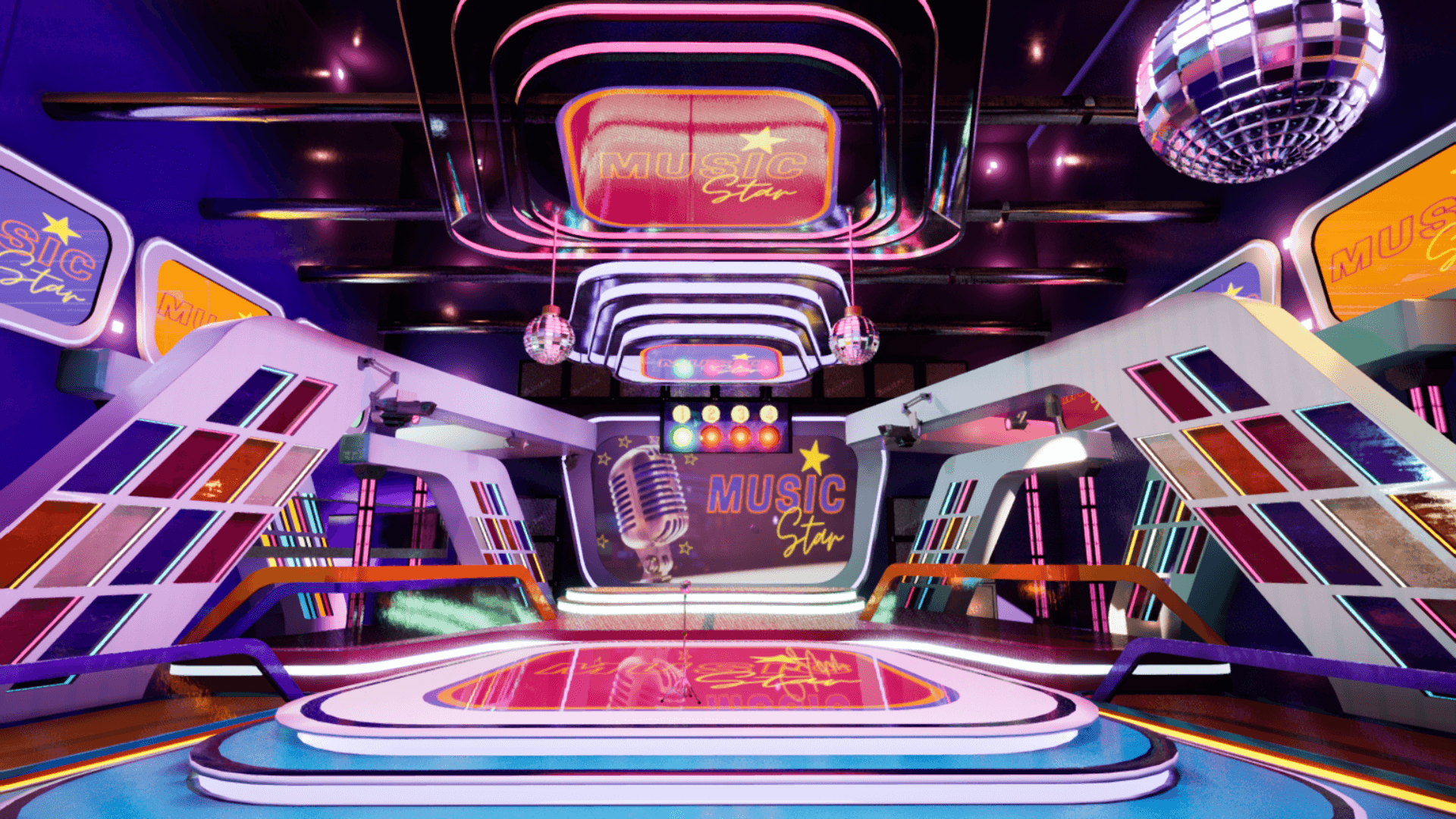 High Quality 3D Models and Game Assets An image showing Music Star Studio asset pack, created with Unreal Engine.