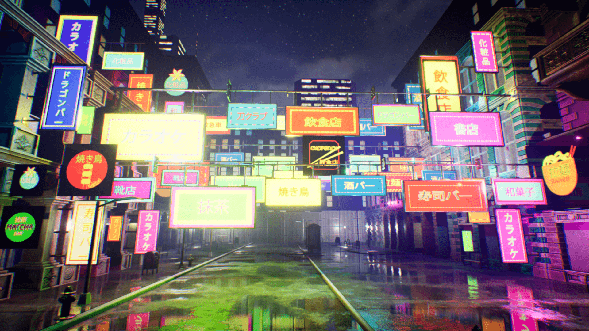 High Quality 3D Models and Game Assets An image showing Japanese Neon Signs asset pack, created with Unreal Engine.
