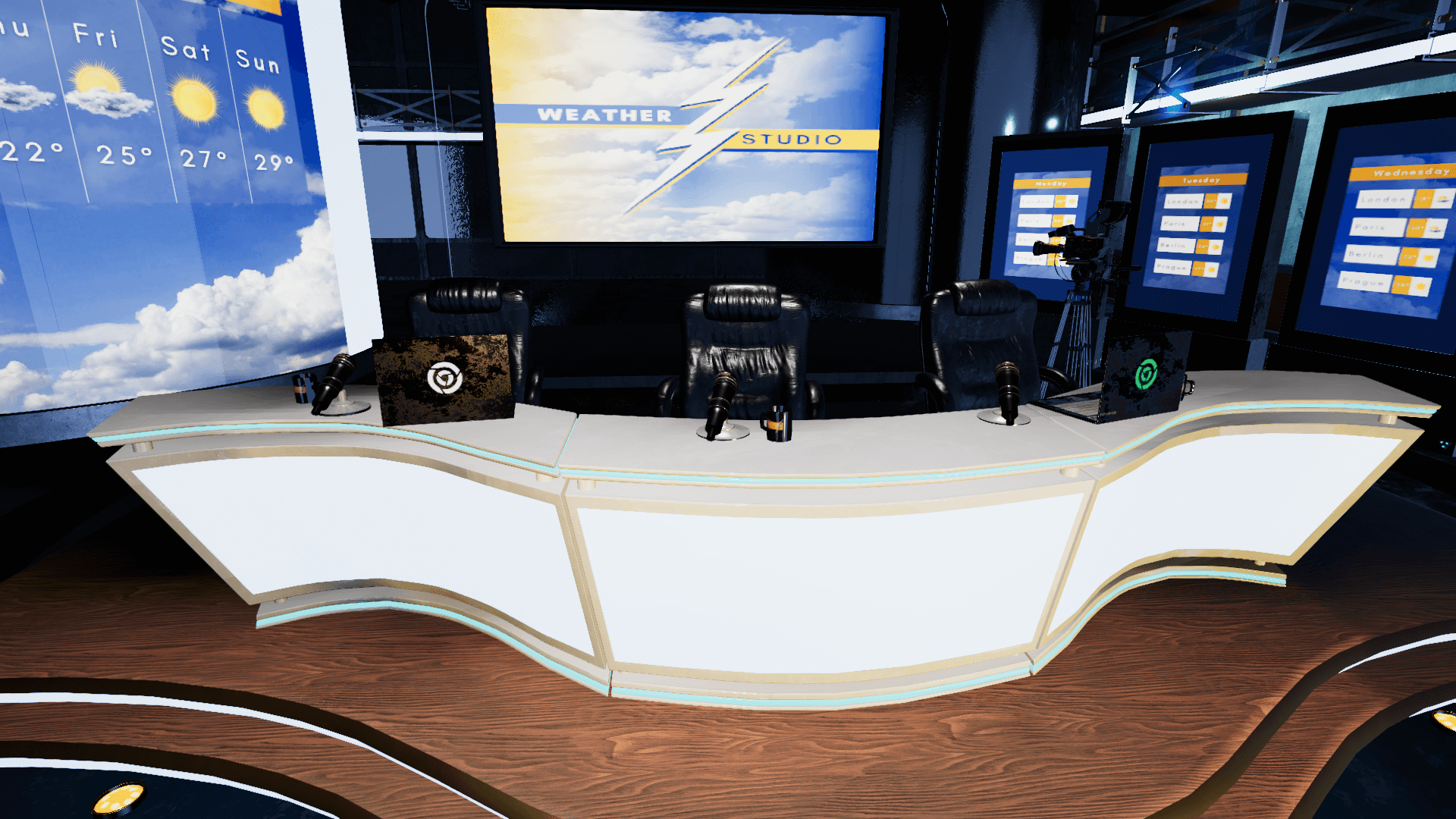 An image showing Weather TV Studio 2. asset pack, created with Unity Engine