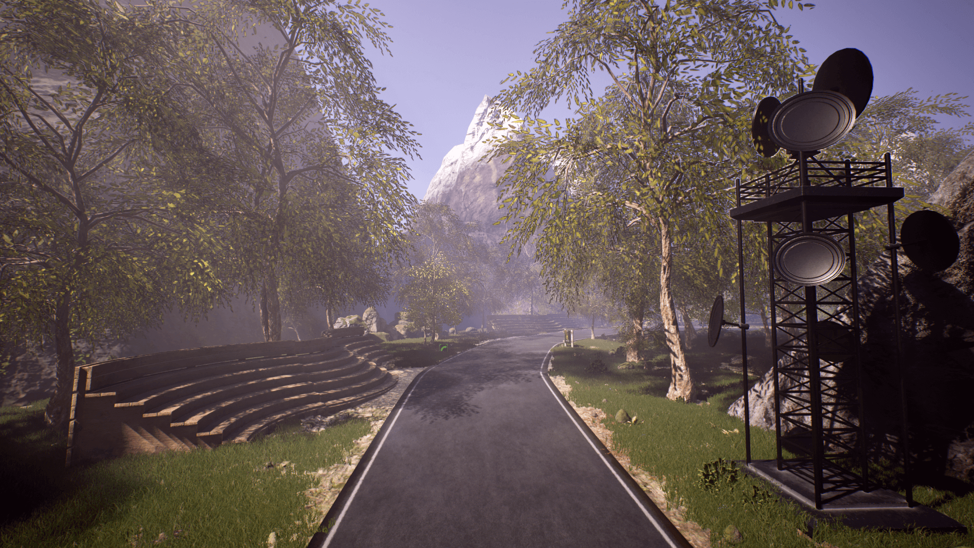 An image showing the Racing Track - Forrest, created with Unreal Engine.